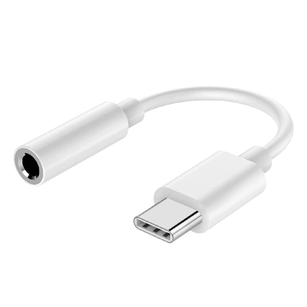 USB Type C to 3.5mm Type C Earphone Jack Converter Audio Adapter Headphone Converter Calling Volume Control Music High Resolution Compatible with Durable MacBook Pro/Android/Type-C Devices Audio