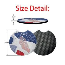 Moly Magnolia 2 Pack Car Coasters for Drinks Absorbent - 2.75 Inch Cute Car Cup Holder Coasters for Women, Removable Cup Holder Coaster for Women Girls, Car Interior Accessories (Style K)