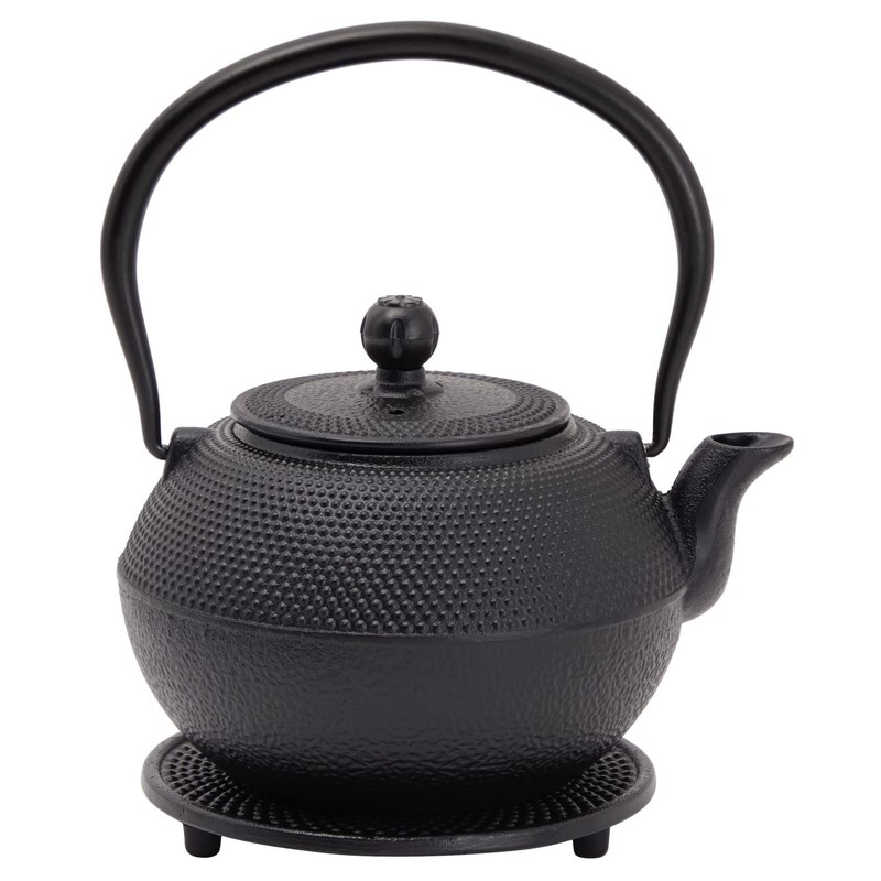 Juvale Cast Iron Teapot, Japanese Tetsubin Kettle Set with 2