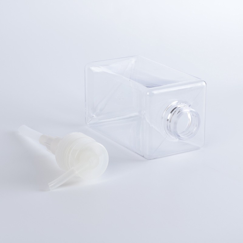 Uviviu Plastic Soap Dispensers for bathroom kitchen,Square Empty Pump Bottle