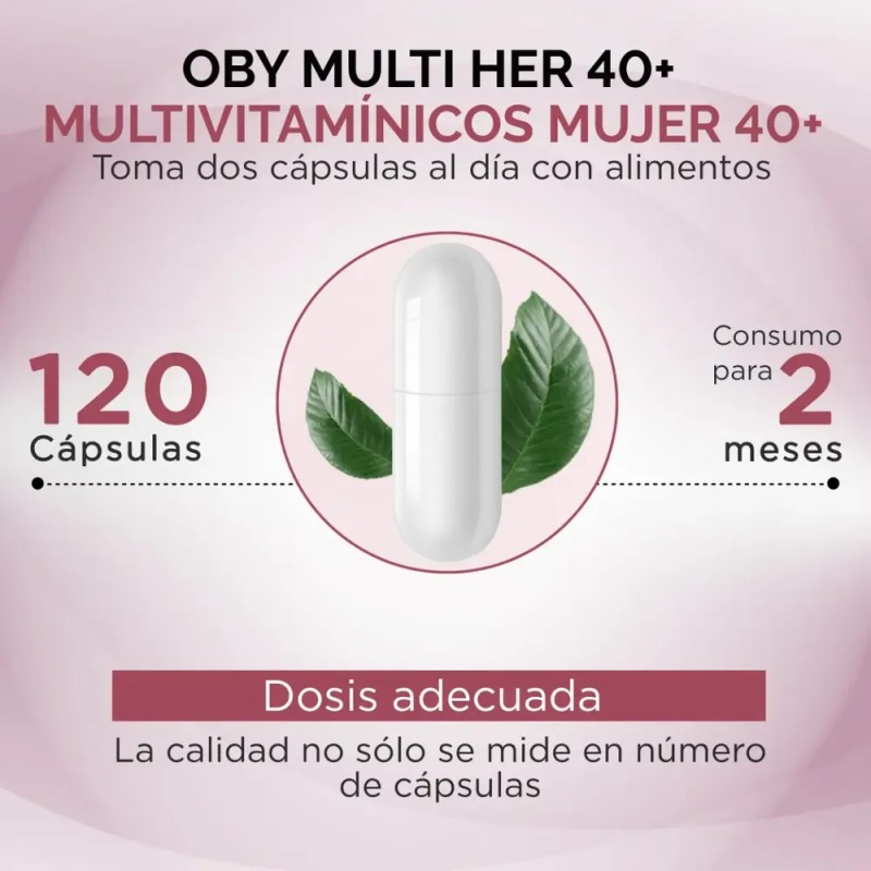 Oby - Multivitaminico Mujer Premium | Colageno Hidrolizado, Isoflavonas Soya,