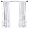 Lush Decor, White Allison Ruffle Curtains Window Panel Set for