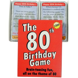GoForItGames.com The 80th Birthday Game - The turning 80 card game especially for 80 year olds created with 80th birthday presents for men and 80th birthday gifts for women in mind.