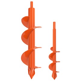 2Pcs Auger Drill Bit for Planting Digging Holes 1.6 X 9 & 3 X 12 inch Drill Augers Set for Post Hole Digger for Garden Dirt Auger for Bulb Planter - Fit 3/8" Hex Drills