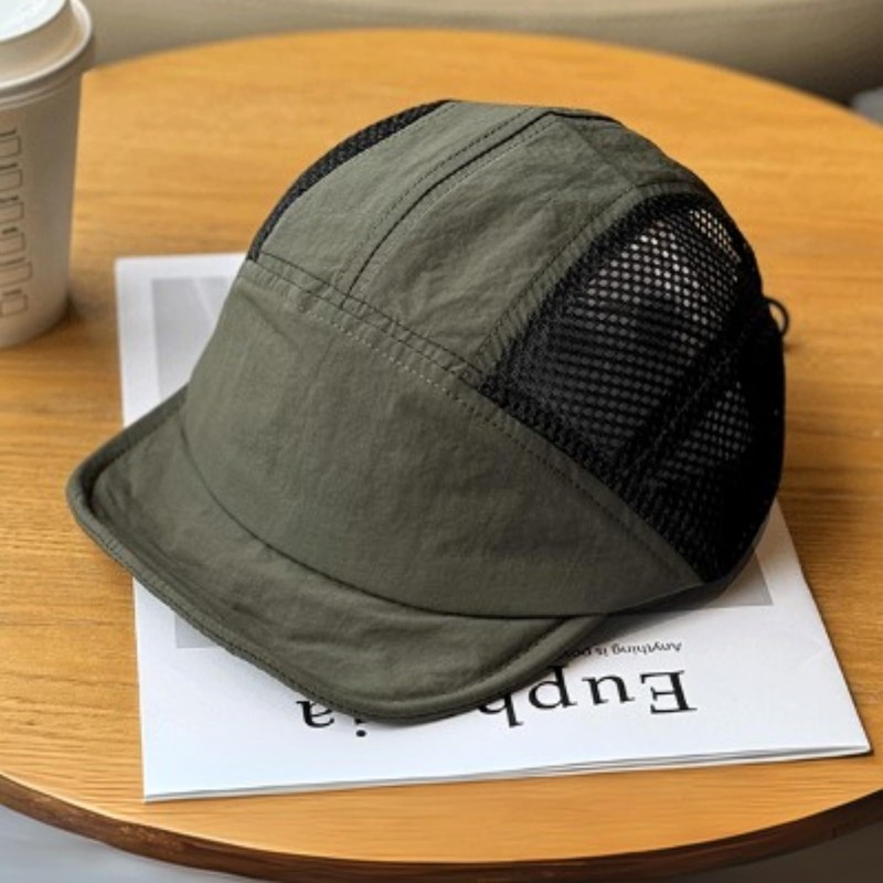 TUISKU 5 Panel Cap Short Brim Mesh Hat Jet Cap