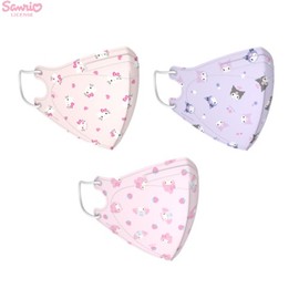 STORINUS Sanrio Pattern Color Character Kids 2D Mask 30ea, Type#$%Size:03 Kuromi-XS