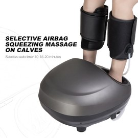 IKON MOTORSPORTS, 1PC Feet Foot Spa Bath Massager Heat Soaker Massage Bubble Roller Deep Kneading