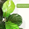 FEELEAD Artificial Fiddle Leaf Fig Tree 4ft - Fake Fig