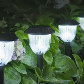 AOSEA 12000K 10 Pack Solar Lights Outdoor IP65 Waterproof,LED Solar Lights for Outside,Landscape Lighting,Garden Decorative for Yard,Patio,Landscape,Walkway,Sidewalk,Driveway,Lawn (Cold White)