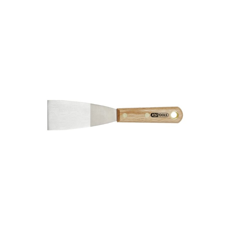 KS Tools 907.2263 STAINLESS STEEL scraper, 50mm, wooden handle