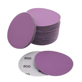 3 Inch 800 Grit Wet Dry Sandpaper, 50pcs Sanding Disc, Hook and Loop Premium Aluminum Oxide Sand Paper for Metal, Wood, Auto