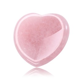 CrystalTears Rose Quartz Worry Stone for Anxiety Healing Crystals Heart Thumb Worry Stones Polished Pocket Heart Stones for Meditation Stress Anxiety Relief Items Gifts for Women Men