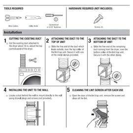 Dryer Duct Lint Trap, Extra Heat Dryer Saver,Accommodates 4" Transition Ducts,1-Pack