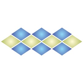 Stencils for Walls: Art Deco Border Stencil, 6 x 2 inch - Art Deco Diamond