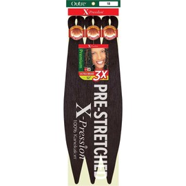 MULTI PACK DEALS! Outre Synthetic Hair Braids X-Pression Kanekalon 3X Pre Stretched Braid 52" (1-PACK, 2T1B/BU)