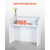 VEVOR Reception Desk, 46 Inch Rectangular Front Counter Table, Office