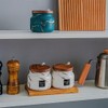 MAGICVOGEL Set of 2 Marble Look Spice Jars with Lid