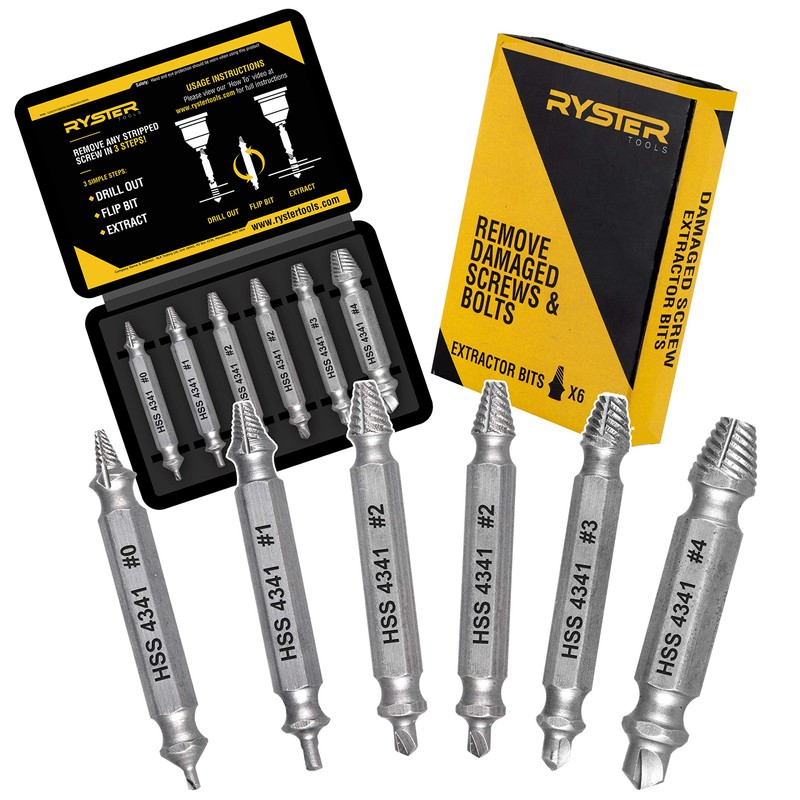 Damaged Screw Extractor - Remover for Stripped Head Screws, Nuts