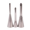 Kingsie 3 Piece Shoe Cream Puffs Tips Stainless Steel Piping