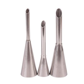 Kingsie 3 Piece Shoe Cream Puffs Tips Stainless Steel Piping Tips Baking Tools