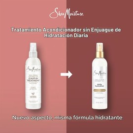 Tratamiento sin enjuague de aceite de coco 100% virgen Shea Moisture, 8 onzas | Para cabello seco y rizos: hidrata, suaviza, desenreda y mejora la man