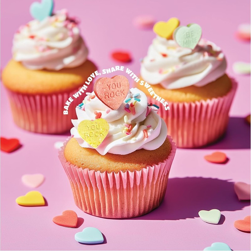 CrazyOutlet Conversation Hearts Hard Candy, Bulk Pack 2 Pounds, Fruity