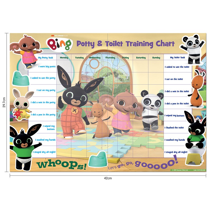 Paper Projects 01.70.30.014 Bing Potty & Training Reward Chart and