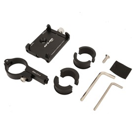 Bike Phone Mount, Adjustable Bike Handlebar Phone Holder, Aluminum Alloy Bicycle Phone Stand, Support for Cellphones Width Between 1.9-3.9 Inches, Black