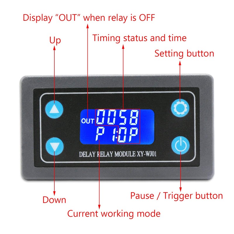 DROK Time Delay Relay 2pcs, DC 6-30V Timer Relay 12V