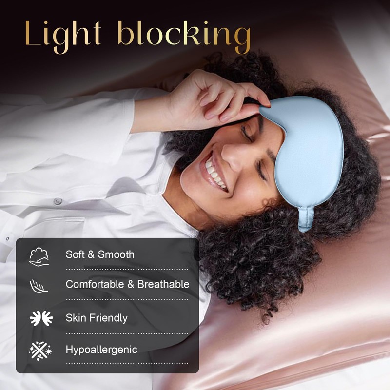 Desmend Sleep Mask Silk Plain Anti-Wrinkle Full Coverage Skin Friendly
