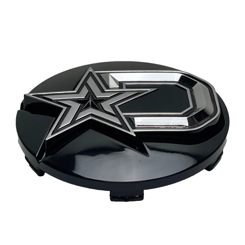Dropstars Gloss Black/Chrome Snap In Center Cap (Middle Portion Only)