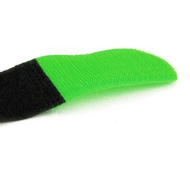 10 x Velcro Cable Ties Metal Eyelets Velcro / Fleece on Same Side 30 cm Green / Cable Management for Commerce, Office, Desk, Hobby