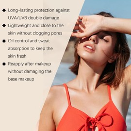 Mineral Sunscreen Setting Powder, SPF 30- Protect Face and Scalp, Oil Control Setting Powder, Lightweight Long-lasting Breathable, Mineral Based Travel Size Sunscreen with Brush for All Skin Types