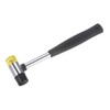 sourcing map Hammer Mallet Double-Faced Metal 23mm Non-Slip Grip Rubber