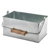 Genware Rectangular Table Caddy Galvanised Steel 24.5x15.5x12.5cm, GSTC2415, Single