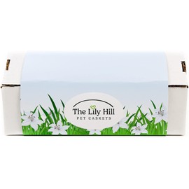 Lily Hill Biodegradable Pet Casket - Eco-Friendly Pet Burial Box for Cats, Dogs, Gerbils, and Chinchillas | Dog Coffin, Cat Coffin (Large)