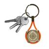 Keyring Wind Rose Compass Compass Satin Steel and Rubber Men