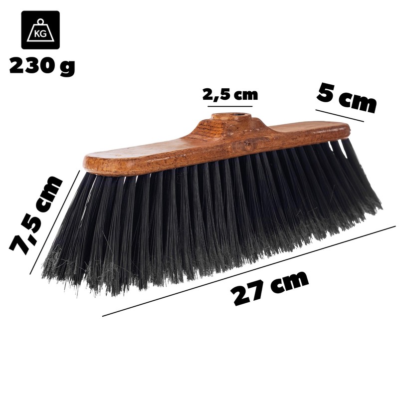 KADAX Threaded Broom Head, Width 27 cm, Broom with Robust