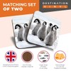 2 x MDF Glossy Top Coasters Square - Emperor Penguin