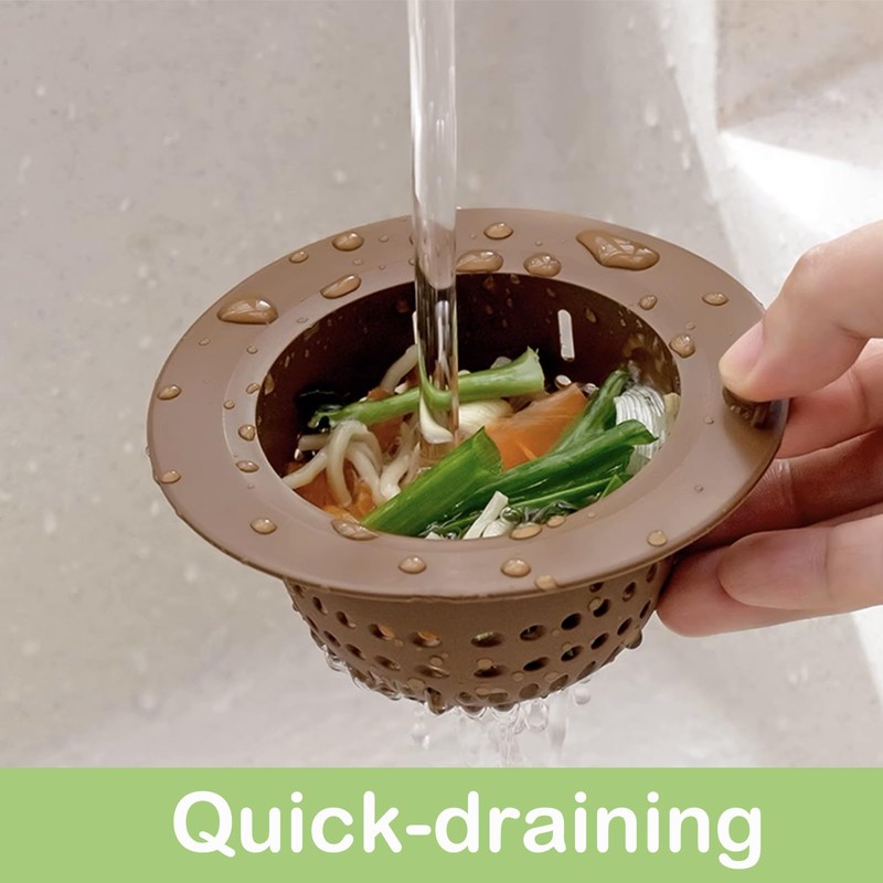 2-Pack Kitchen Sink Strainers, Compatible with Most Sink Drain Baskets,