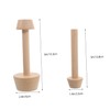 GLEAVI 2 Pcs Double Sided Wooden Tart Tamper Egg Tart