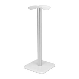 Soporte para Auriculares con Base Antideslizante, Esquinas Redondeadas y Bandeja de TPU - Barra de Soporte de Aluminio (Blanco)