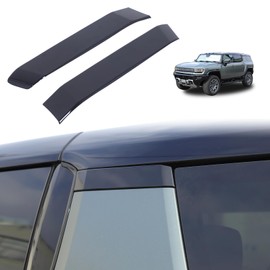 for Hummer EV Accessories Exterior Rear Window C Pillar Molding Cover Top Trim ABS 2PCS Compatible with Hummer EV SUV 2024 2025+ (SUV/Piano Black)