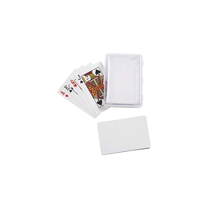 Fun Express Blank Playing Cards with Plastic Box - DIY