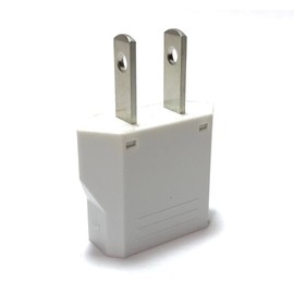 Norstar European to North American Plug Adapter 2 Flat Blades, Type A, 6 Pack, White, Converts EU/AU Plugs for US Style Electric Outlet