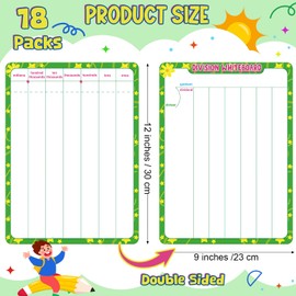 AmazingSpark 18 Pack Long Division Dry Erase Card 12" x 9" Multiplication Flash Card Math Manipulative Double-Sided Small Whiteboard Dry Erase Sheets for Kids Student Teacher Supplies(Division)