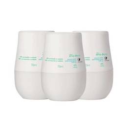 natura - Linha Erva Doce - Kit de 3 Desodorantes Antitranspirantes Roll-On (3 X 70 Ml) - (Colección Hinojo - Juego de 3 Desodorantes Antitranspirantes Roll-On (3 X 2.37 Fl Oz))