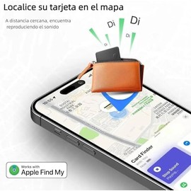 Tarjeta de rastreo de billetera compatible con Apple find my (solo ios)