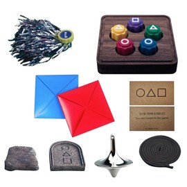 gonggi Korean Game,Korean Traditional Play Game Set:Gong-gi,Paeng-y,Biseokchigi,Jebi Chagi,DDAKJI Game Set, Family Travel Game,Korean Folk Game Set(5 in 1)