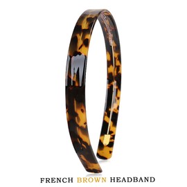 Fdesigner Tortoise Shell Headband French Head Bands with Teeth Vintage Resin Hairband Parcelona Headpiece Plastic Acrylic Hair Accessories for Women (Brown)